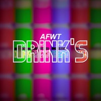 a colorful background with the words aft drinks